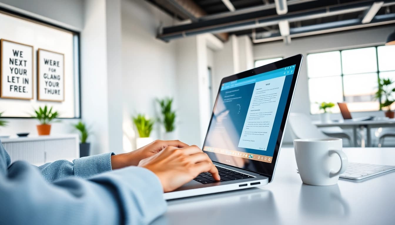 Editing a document using WPS办公 software in a modern workspace.