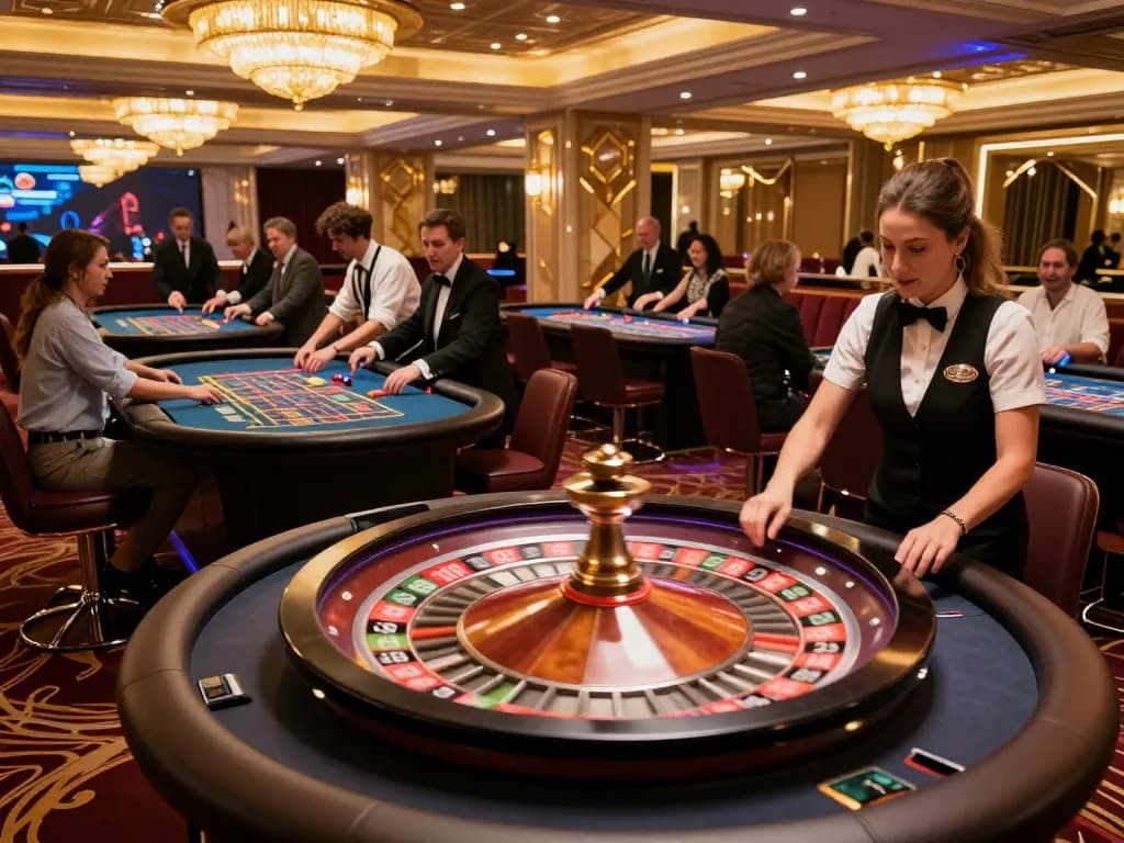 Players enjoying roulette at TG88 casino, experiencing the thrill of betting and winning.