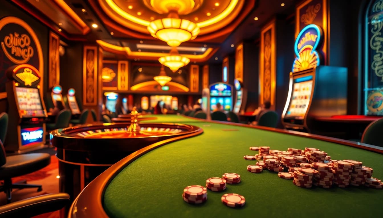 Experience high-stakes gaming with pahala4d casino tables and vibrant slot machines.