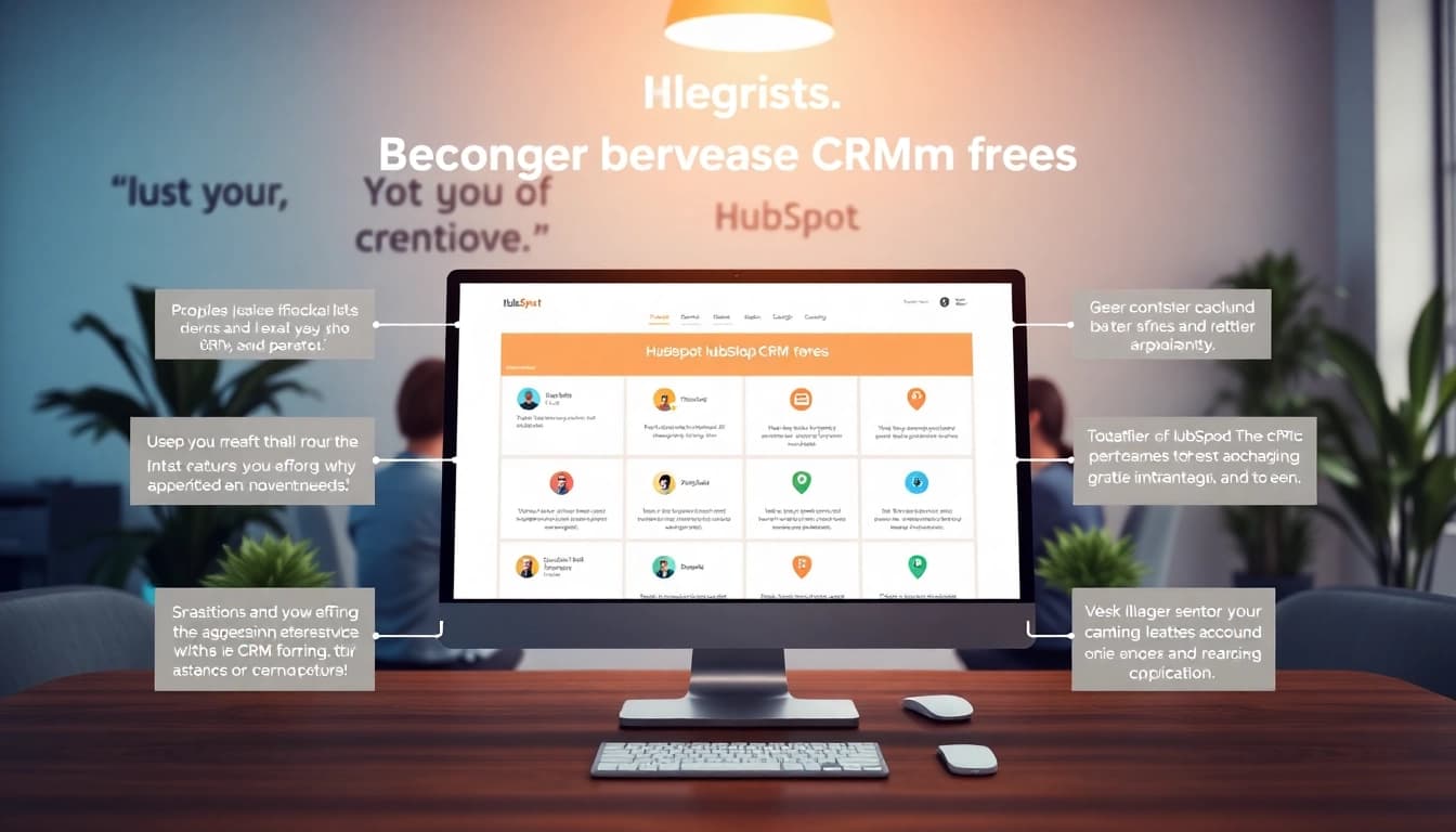 Enhance your workflow with hubspot crm free showcasing collaborative features in a modern office.