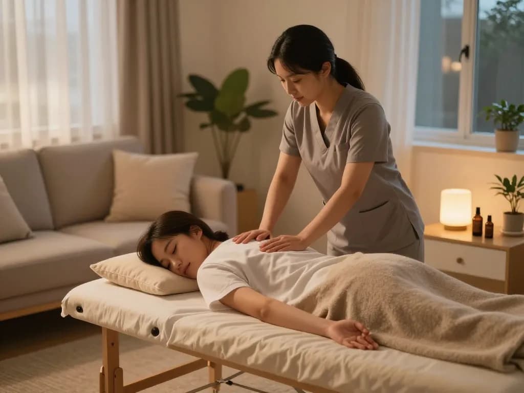 Experience premium 부천 출장마사지 in a tranquil home setting with professional care.