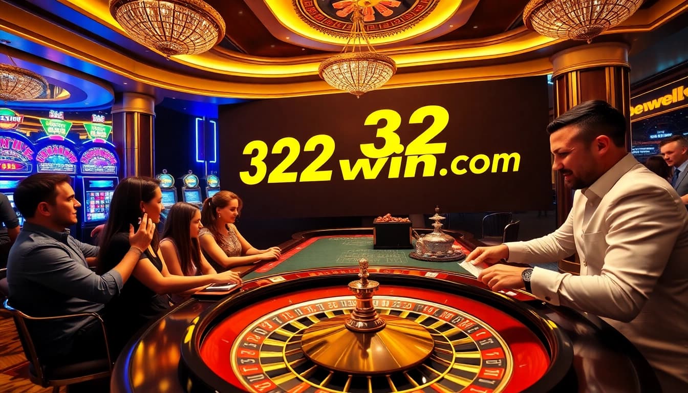 Experience thrilling gameplay at 32 win.com with vibrant casino action showcasing roulette and poker.