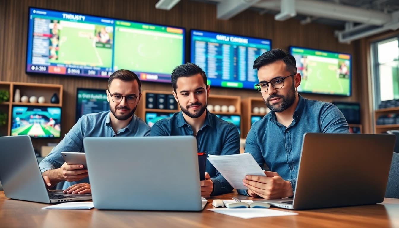 Evaluate the best sports betting sites Mexico with expert reviews in a modern office setting.