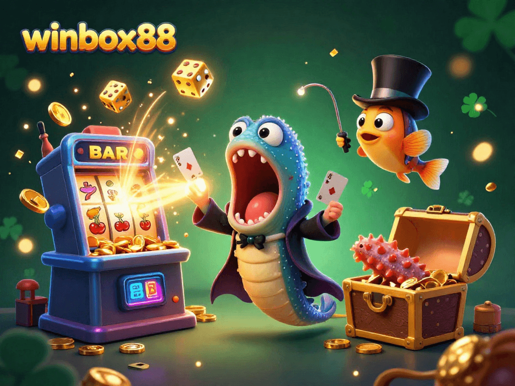 Engage with winbox88 in a vibrant underwater casino magic show with thrilling game elements.