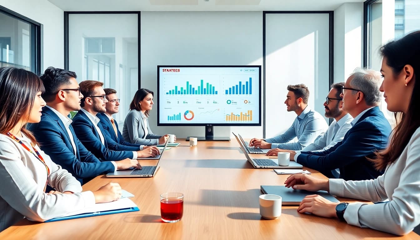 Explore growth strategy trends in a professional business meeting environment.