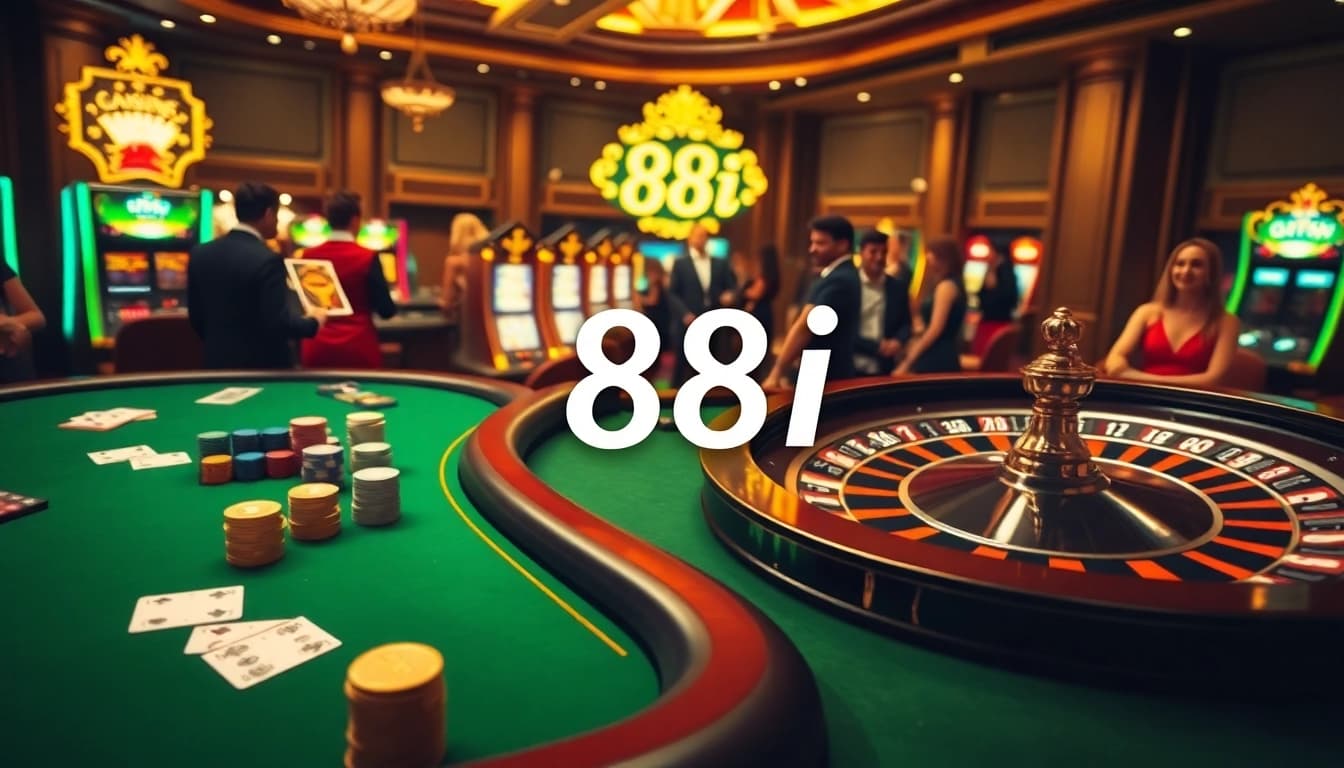 Experience the thrill of gambling at 88i with vibrant casino tables and exciting slot machines.