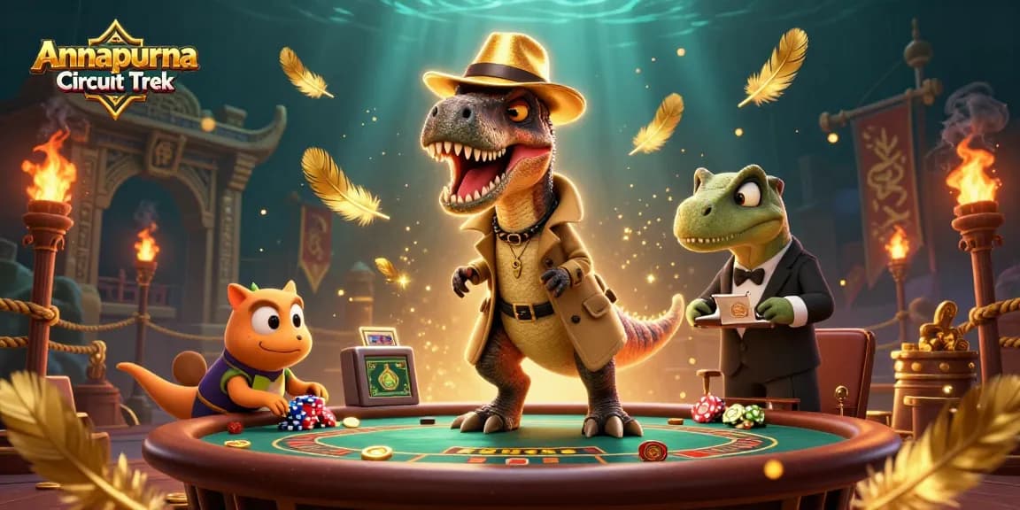 Annapurna Circuit Trek representing a velociraptor card counter engaging in a thrilling blackjack game, showcasing dynamic gambling elements.
