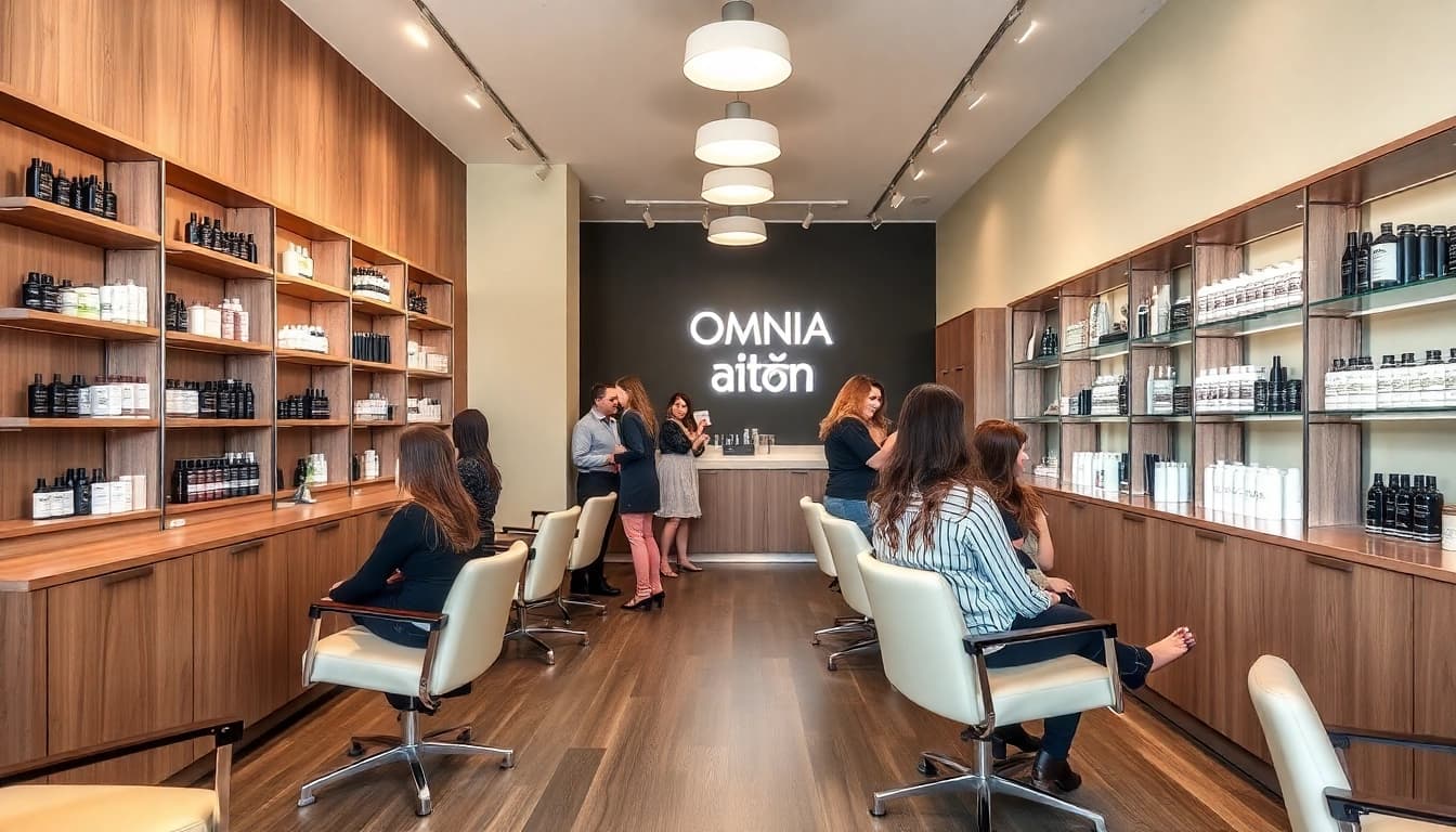 Experience a welcoming atmosphere at Omnia Salon, showcasing eco-friendly beauty services in Hillcrest.