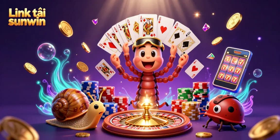 Engage with the excitement of Link tải sunwin through dynamic casino elements and characters in action.