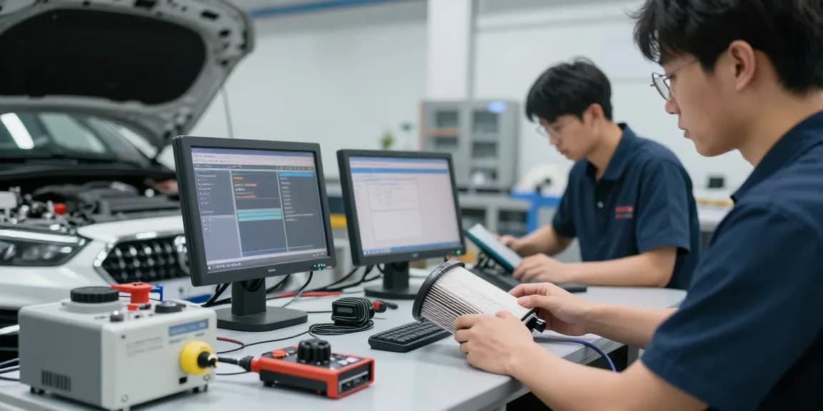 DPF Reinigung Hannover mit modernen Technologien zur Filterdiagnose und Reinigung, professioneller Service.