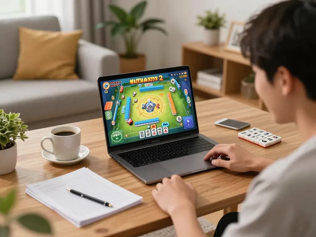 Engaging in Mahjong Ways 2 while enjoying a cozy home setup highlights responsible gaming