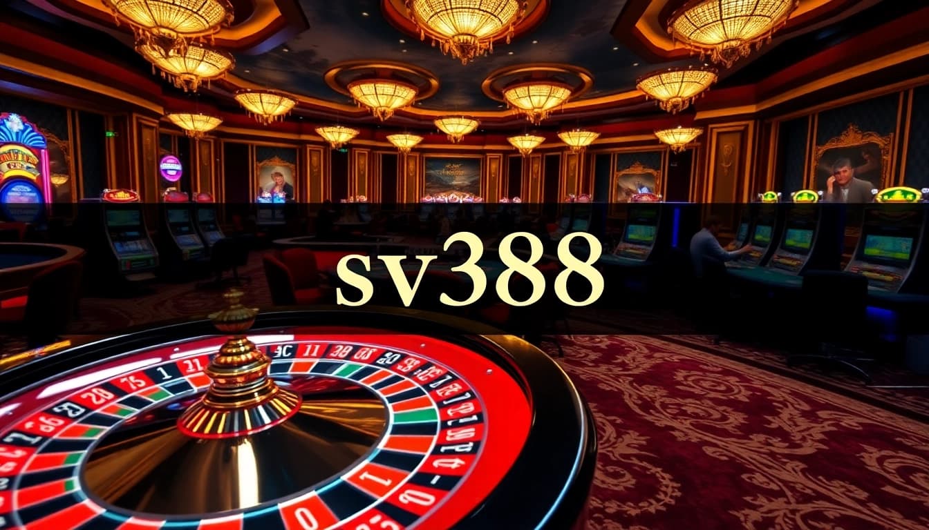 Experience thrilling gaming action at sv388 casino with vibrant roulette and poker.