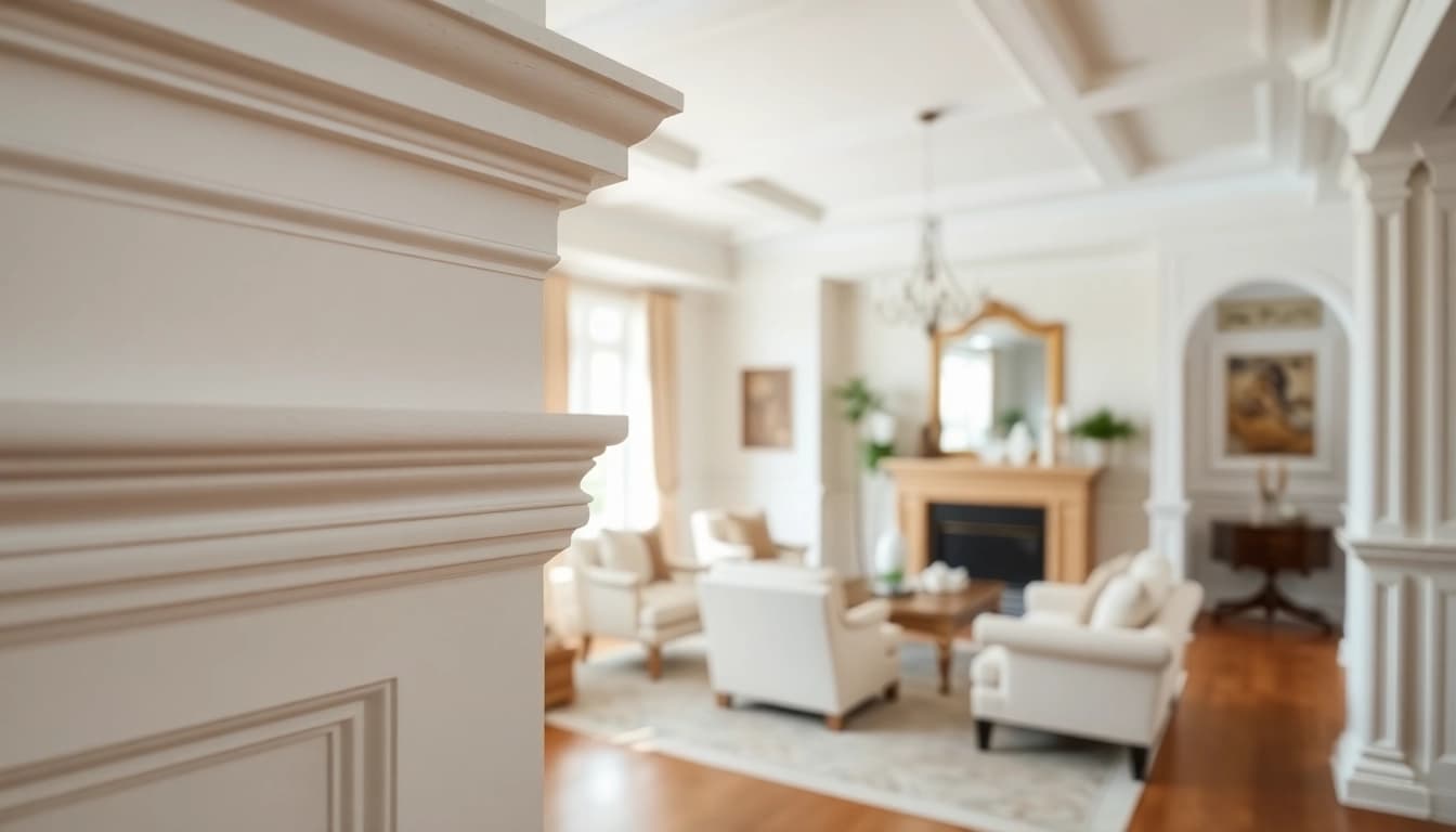 Enhance your trim work with detailed craftsmanship showcased in a beautifully designed room.