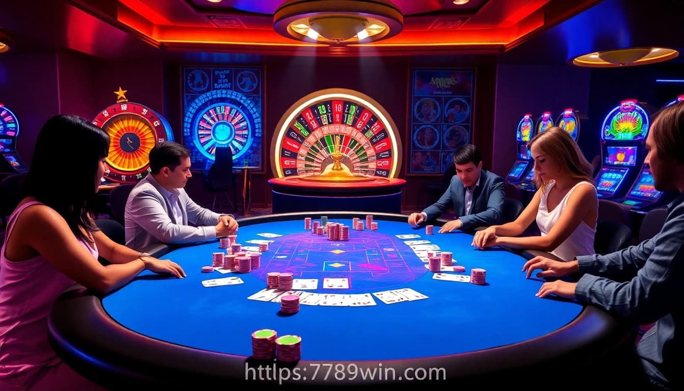 Experience intense poker action at https://789win.ru.com/ with vibrant chips and engaged players.