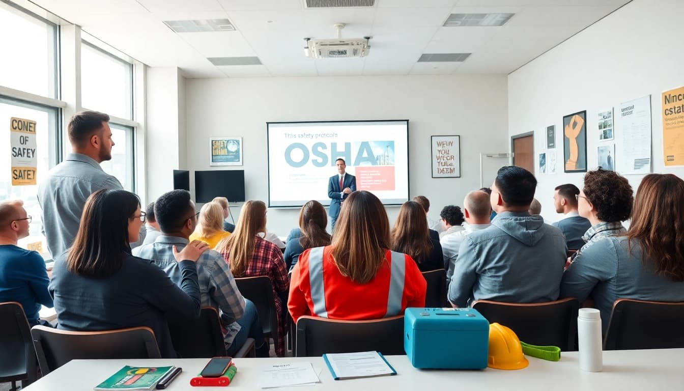 Participating in OSHA training Carolinas in a professional environment, showcasing engaging learning.