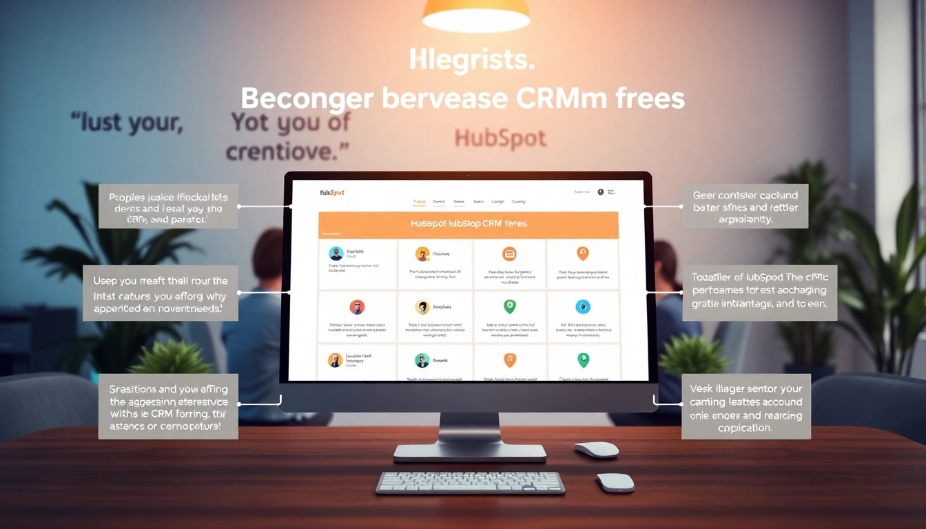 Enhance your workflow with hubspot crm free showcasing collaborative features in a modern office.