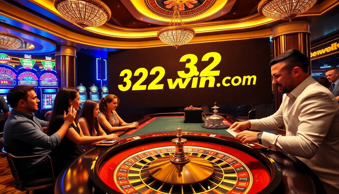 Experience thrilling gameplay at 32 win.com with vibrant casino action showcasing roulette and poker.