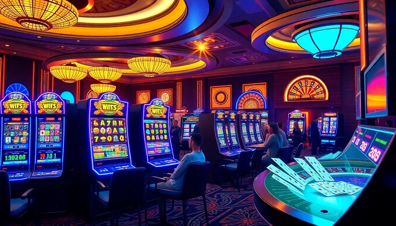 Experience thrilling gameplay with idnslot on vibrant casino machines adorned with chips and cards.