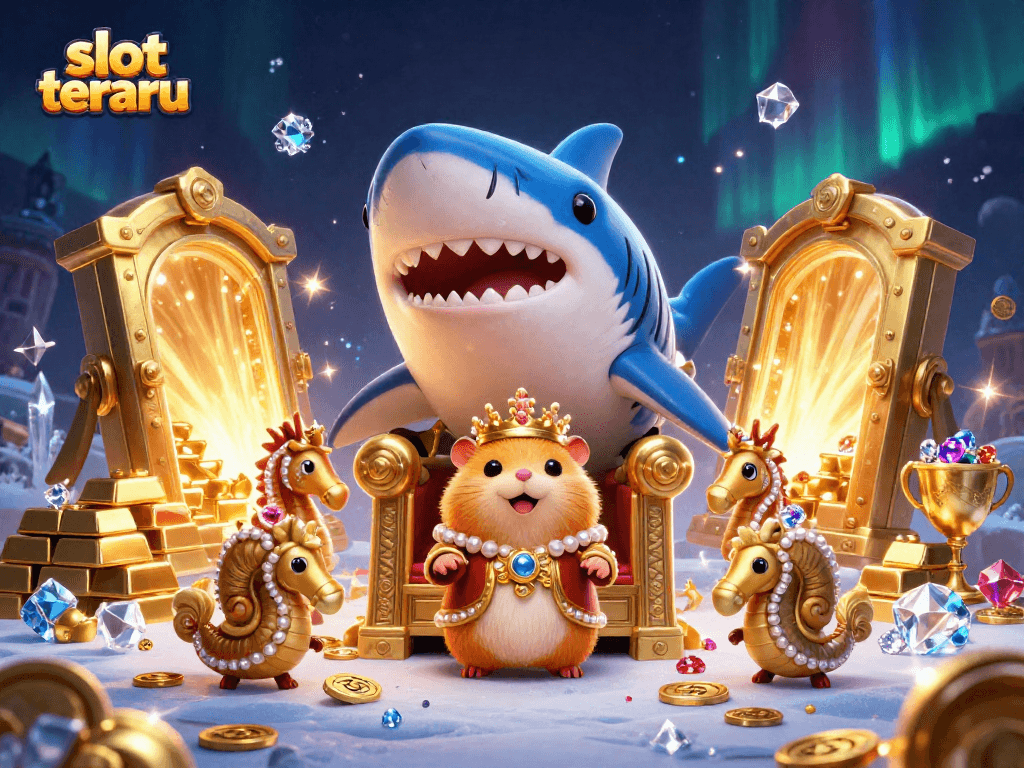 Engage with slot terbaru and join the excitement in the vibrant casino-themed illustration.