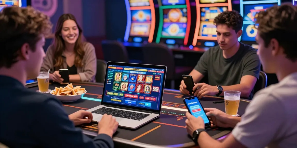 Players engaging with credit card casinos at https://brcs.co.uk/, showcasing vibrant gaming excitement and diverse options.