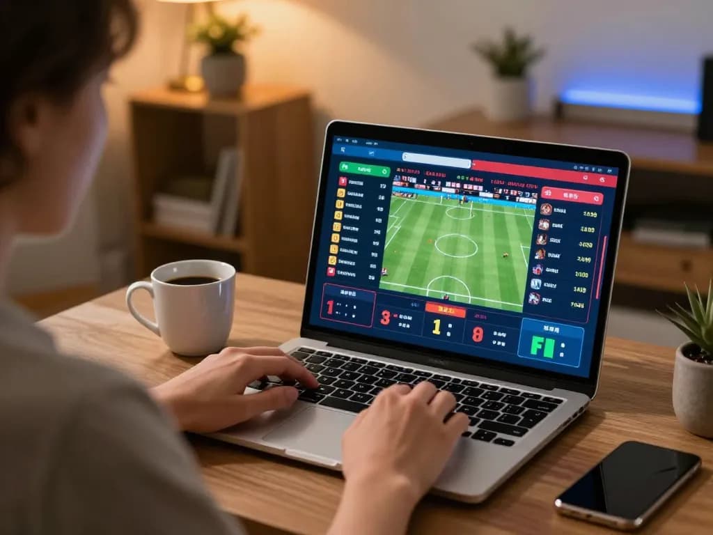 Experience the excitement of rr 88 sports betting at home with a vibrant online gaming setup.