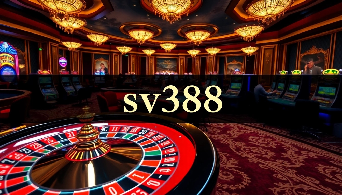 Experience thrilling gaming action at sv388 casino with vibrant roulette and poker.