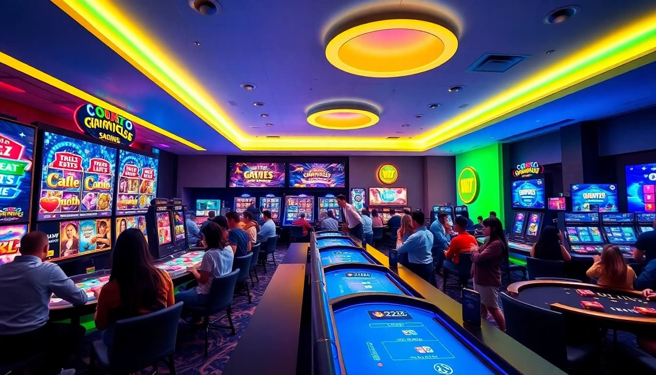 Engaging atmosphere of 222O online gaming platform with players enjoying vibrant slot games.