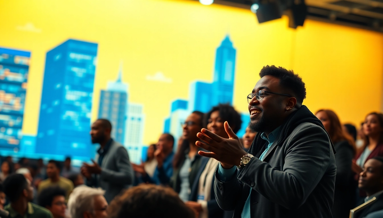 Entrepreneurs pitch business ideas in a vibrant setting during Bet on Black event