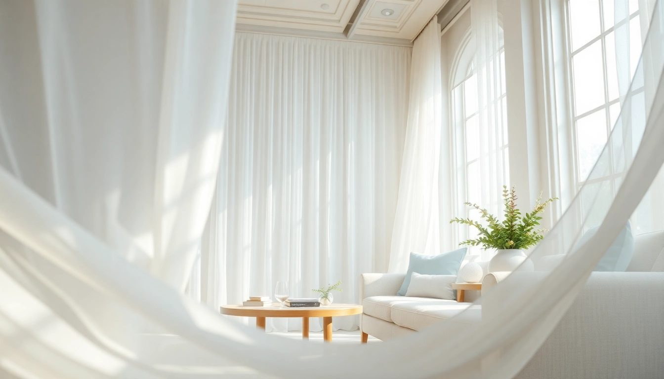 Verken lichte en transparante stoffen die elegant samenvloeien met moderne inrichting.