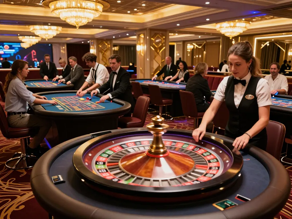 Players enjoying roulette at TG88 casino, experiencing the thrill of betting and winning.