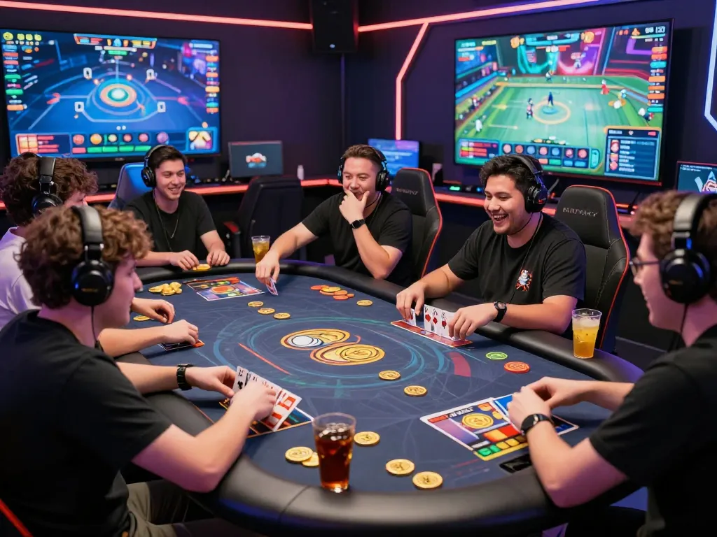 Engaging gaming scene at https://hitclub9.us.com/ with diverse players in a virtual arena, showcasing excitement and competitive spirit.