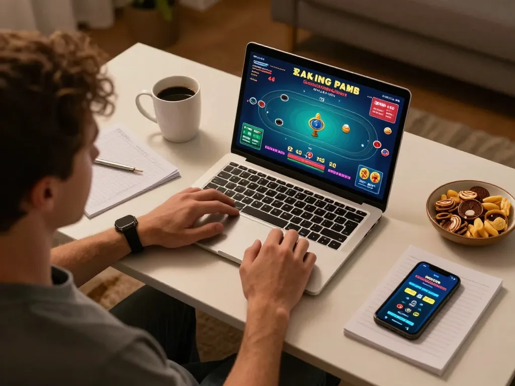 G28 online poker gameplay scene showing a player engaging in high-stakes action with vibrant graphics.
