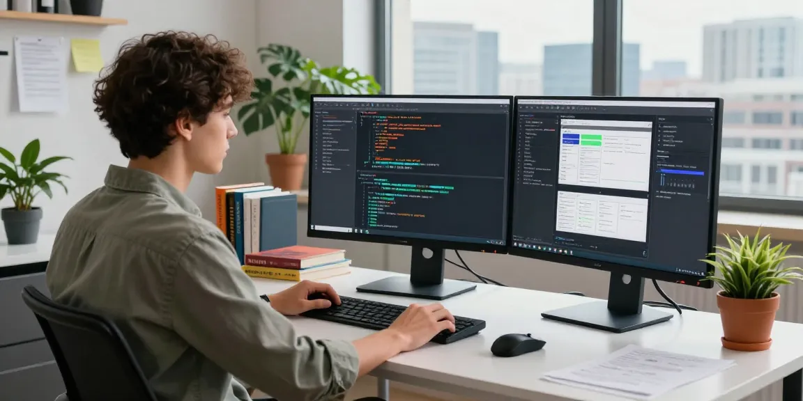 High-efficiency workspace for screenshot software download with multiple screens and tech tools