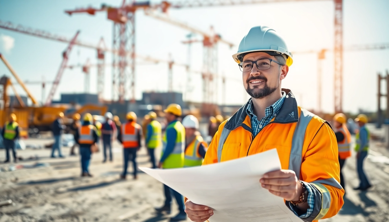 New Jersey Construction Manager overseeing construction activities on-site.