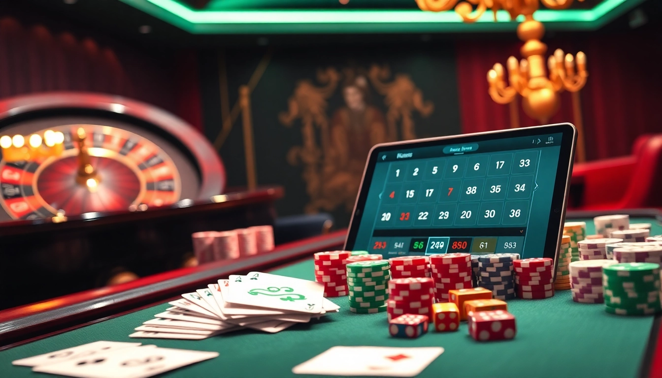 Experience the thrill of high-stakes gambling at the s8 poker table filled with vibrant chips and cards.