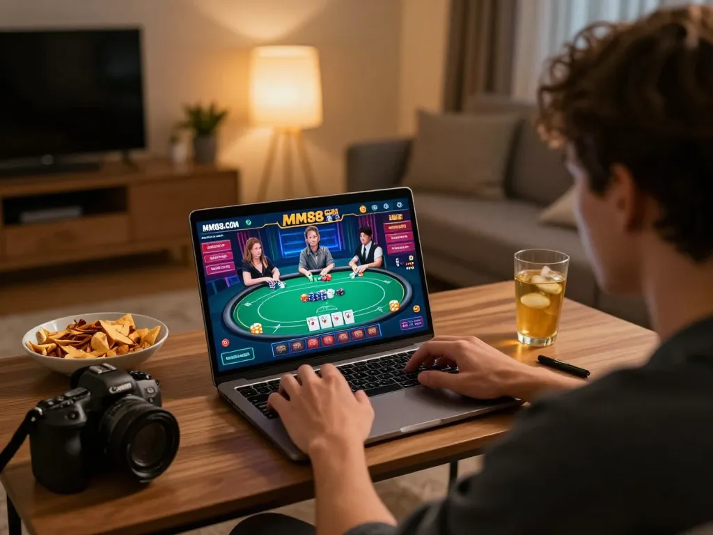 Engaged player exploring game options on MM88.COM mobile interface with strategic betting focus.