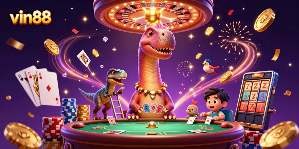 Experience the excitement of vin88 with dynamic action, vibrant characters, and casino elements!