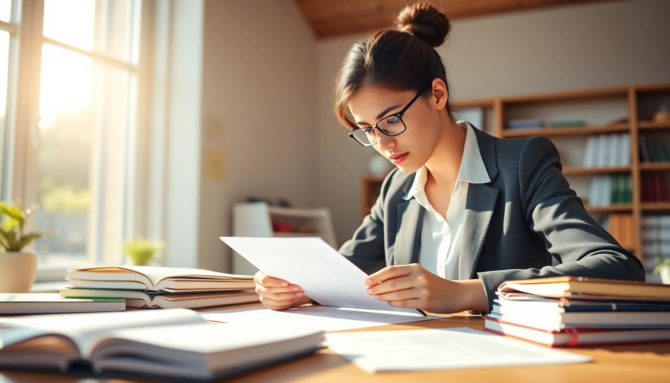 Student receiving effective exam help while studying at a well-lit desk with notes.