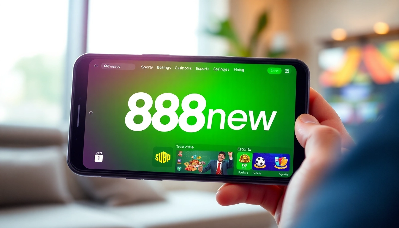 Engaging user on 888new gambling platform showcasing vibrant games.