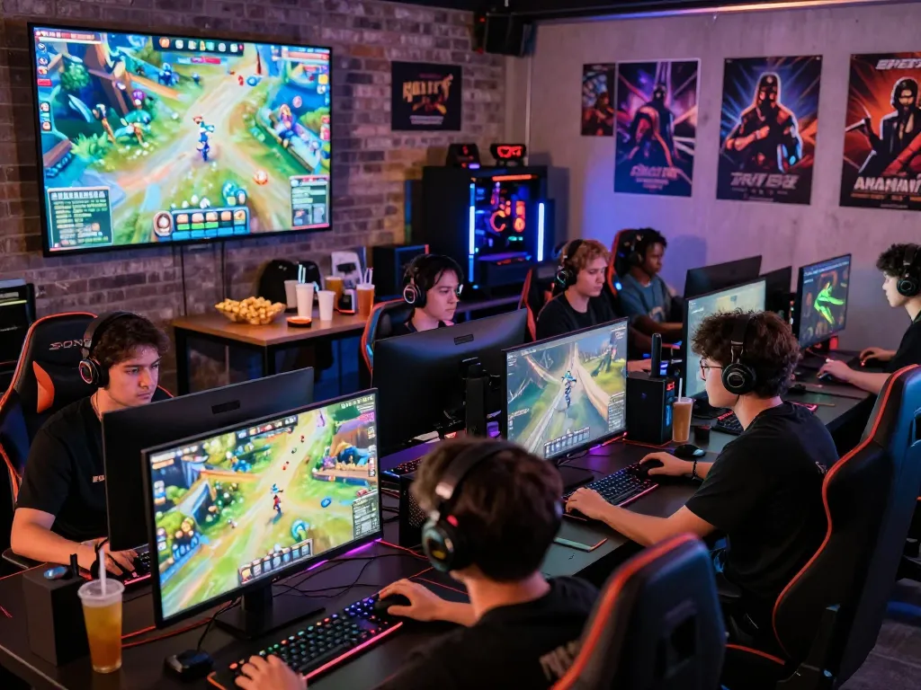 Dynamic gaming environment at https://hitclub9.us.com/ showcasing players enjoying online games with vibrant visuals.