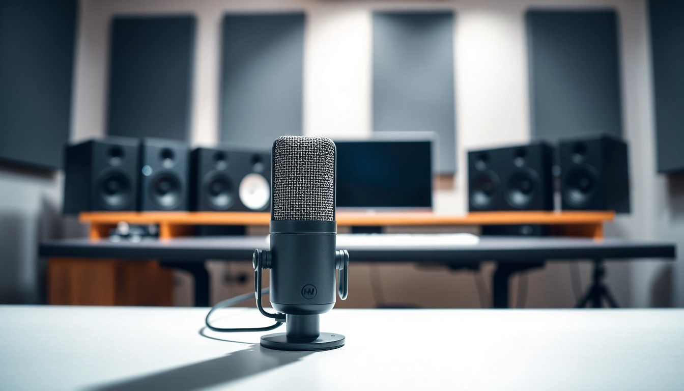 Capture the MV 88 microphone in a modern studio setup with ambient lighting for a professional look.