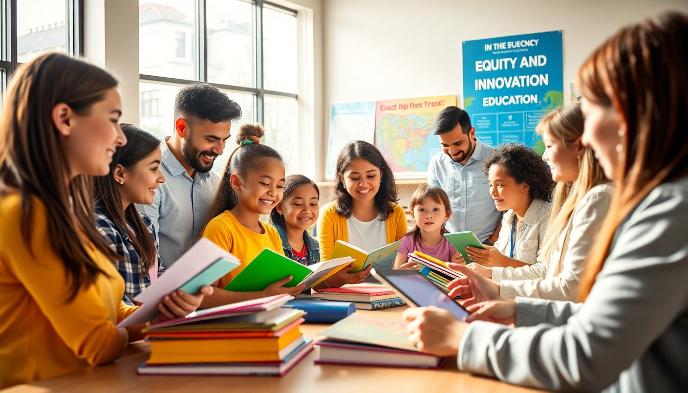 Dynamic classroom scene showcasing education innovation and collaboration.