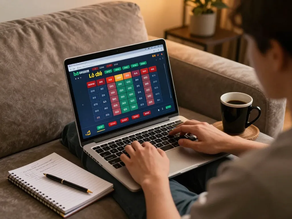 Lô đề online players immersed in an engaging home betting experience, featuring cozy atmosphere and strategic setup.