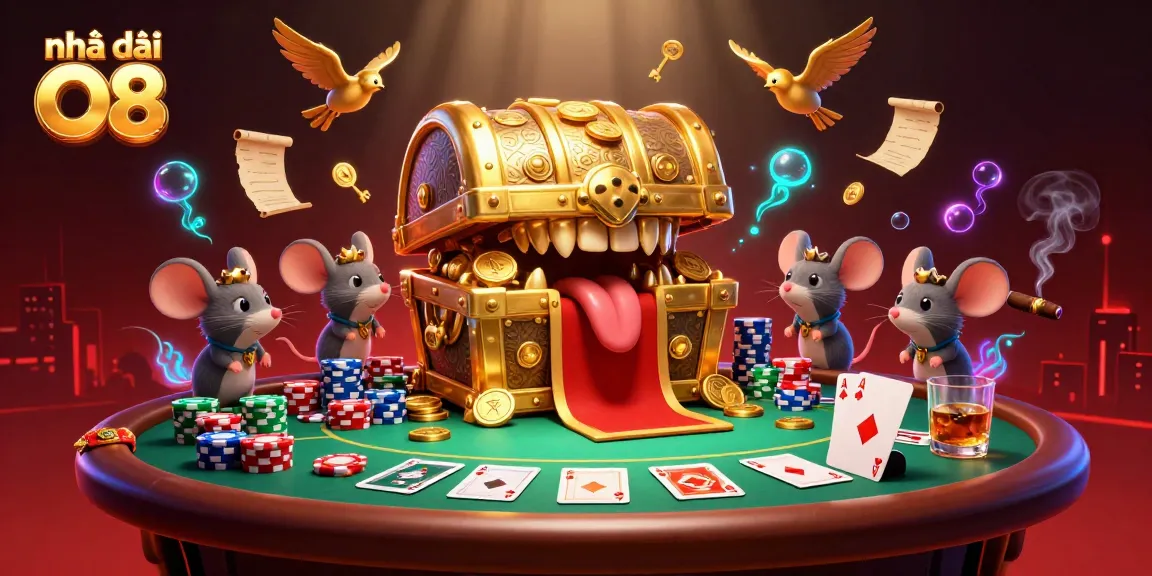 Experience thrilling gaming action at Nhà cái O8, with vibrant casino elements and exciting prizes.