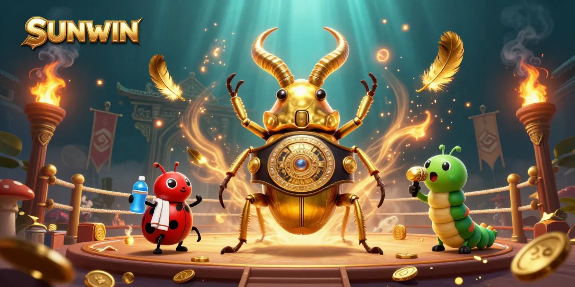 Play thrilling casino games with SUNWIN, featuring engaging characters in a vibrant setting.
