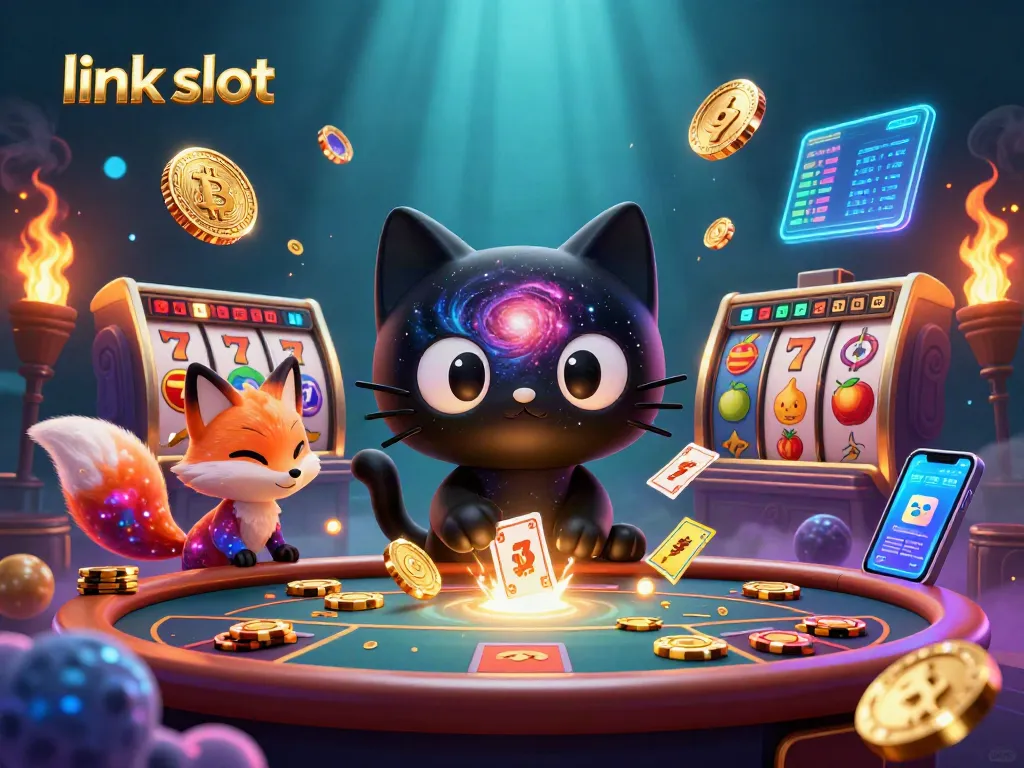 Mainkan permainan slot dengan peluang maxwin di link slot, ilustrasi kasino digital menarik.