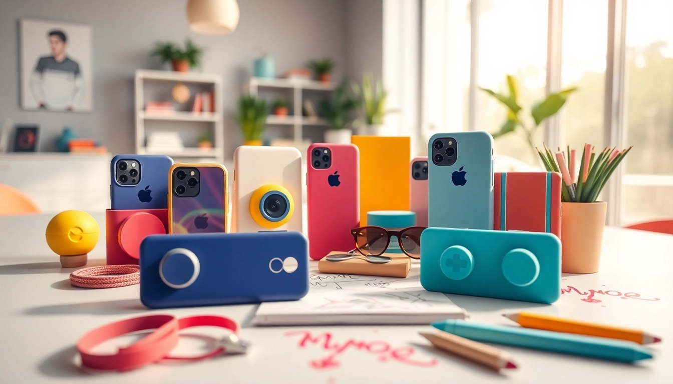 MMOO colorful gadget collection showcasing unique designs in a creative workspace.