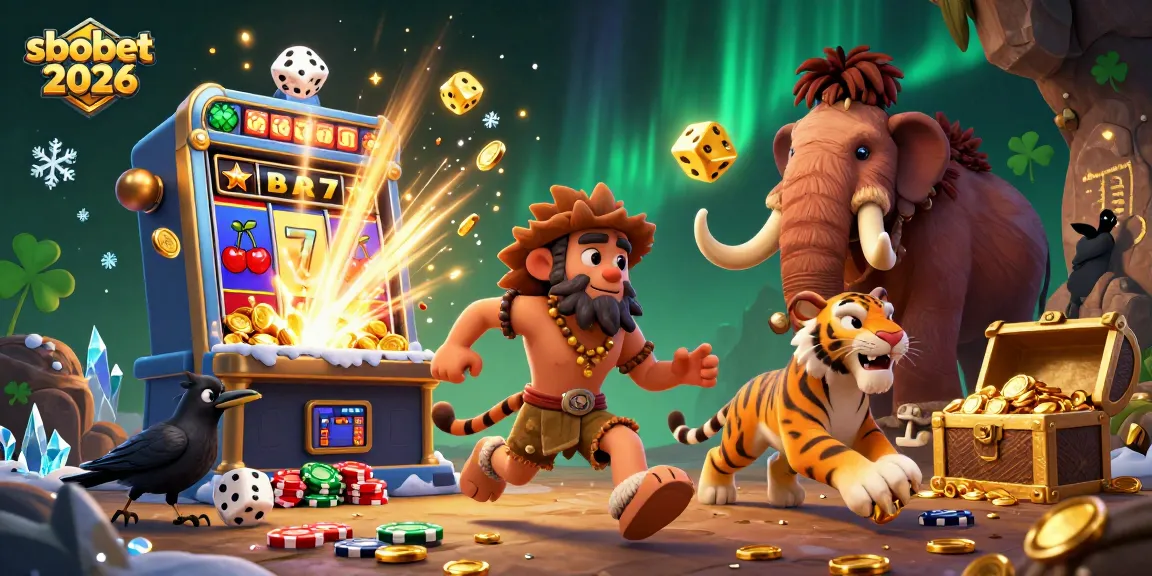 Experience sbobet 2026 with a vibrant 3D casino scene showcasing engaging jackpots and playful characters.