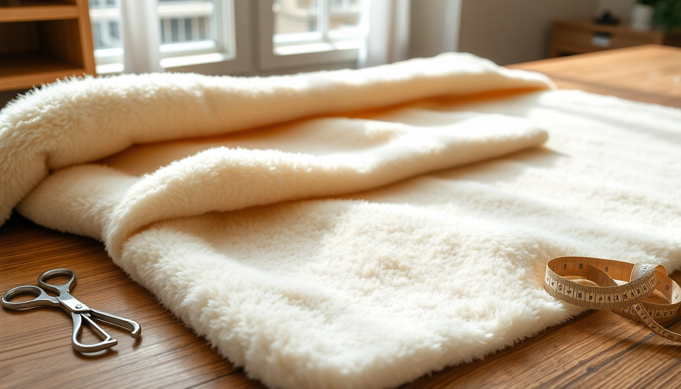 Fleece stof met zachte textuur en natuurlijke verlichting voor een gezellige sfeer.
