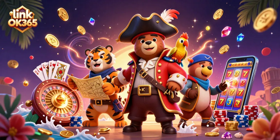 Experience thrilling wins at link OK365 with a vibrant 3D casino adventure featuring dynamic characters and game elements.